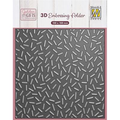 Nellie's Choice 3D Embossing Folder - Confetti Sprinkles